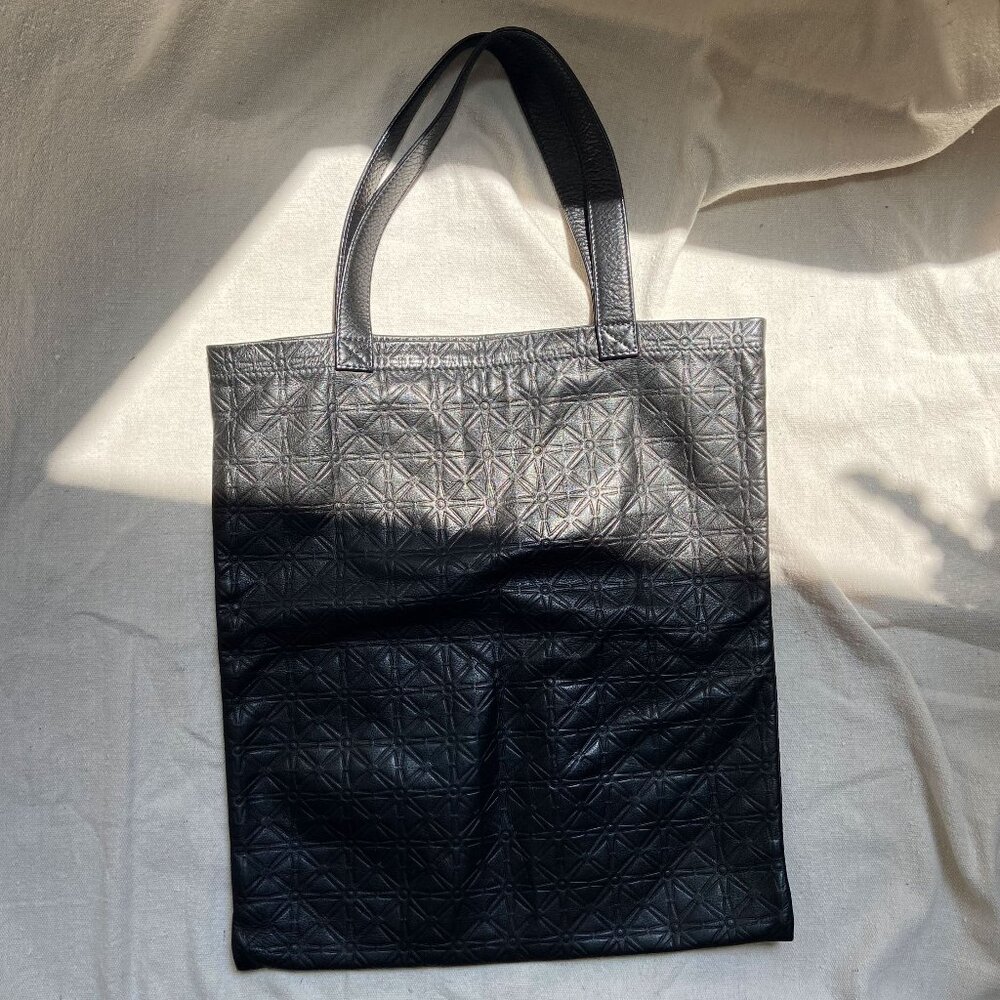 Comme de Garcon Embossed Tote Bag, Black